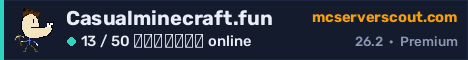 Banner του server Casualminecraft.fun