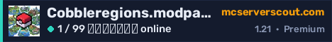 Banner του server Cobbleregions.modpack.gg