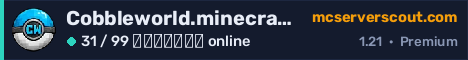 Banner του server Cobbleworld.minecraftr.us
