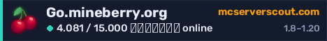 Banner του server Go.mineberry.org