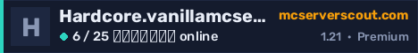 Banner του server Hardcore.vanillamcserver.com