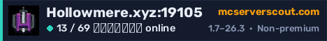 Banner του server Hollowmere.xyz:19105