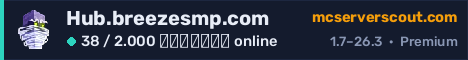 Banner του server Hub.breezesmp.com