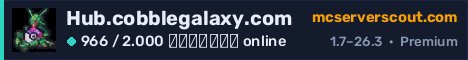 Banner του server Hub.cobblegalaxy.com