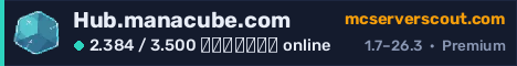 Banner του server Hub.manacube.com
