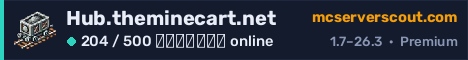Banner του server Hub.theminecart.net