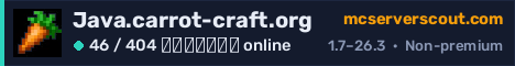 Banner του server Java.carrot-craft.org