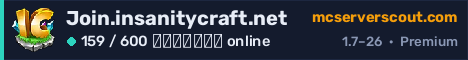 Banner του server Join.insanitycraft.net