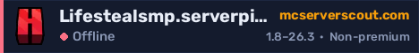 Banner του server Lifestealsmp.serverpit.com