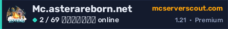 Banner του server Mc.asterareborn.net
