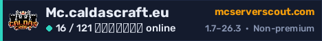 Banner του server Mc.caldascraft.eu