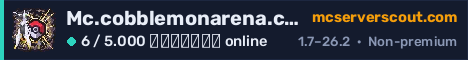 Banner του server Mc.cobblemonarena.com