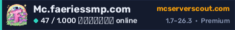 Banner του server Mc.faeriessmp.com