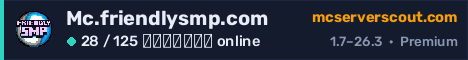 Banner του server Mc.friendlysmp.com