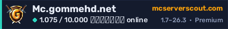Banner του server Mc.gommehd.net