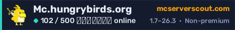 Banner του server Mc.hungrybirds.org