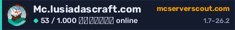 Banner του server Mc.lusiadascraft.com