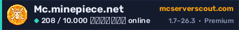 Banner του server Mc.minepiece.net