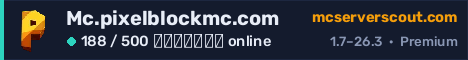 Banner του server Mc.pixelblockmc.com