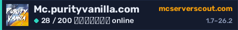 Banner του server Mc.purityvanilla.com