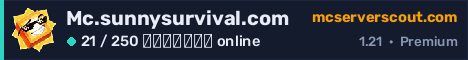Banner του server Mc.sunnysurvival.com