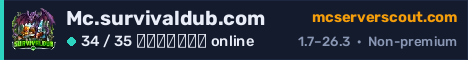 Banner του server Mc.survivaldub.com