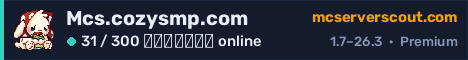 Banner του server Mcs.cozysmp.com