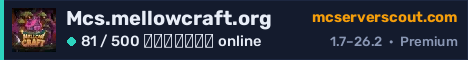Banner του server Mcs.mellowcraft.org