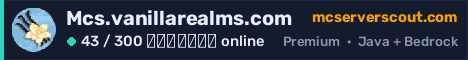 Banner του server Mcs.vanillarealms.com