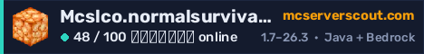 Banner του server Mcslco.normalsurvival.com