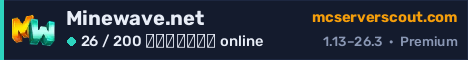 Banner του server Minewave.net