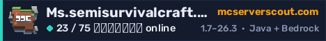 Banner του server Ms.semisurvivalcraft.com