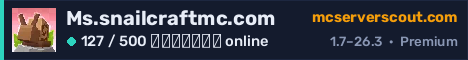 Banner του server Ms.snailcraftmc.com