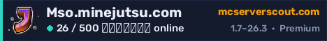 Banner του server Mso.minejutsu.com