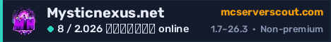 Banner του server Mysticnexus.net