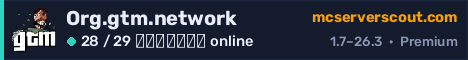 Banner του server Org.gtm.network