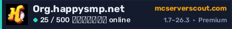 Banner του server Org.happysmp.net