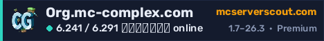 Banner του server Org.mc-complex.com