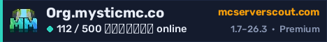 Banner του server Org.mysticmc.co