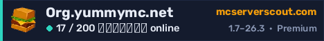 Banner του server Org.yummymc.net