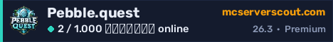 Banner του server Pebble.quest