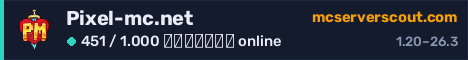 Banner του server Pixel-mc.net