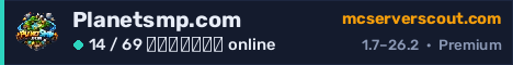 Banner του server Planetsmp.com