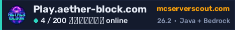 Banner του server Play.aether-block.com