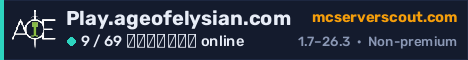 Banner του server Play.ageofelysian.com