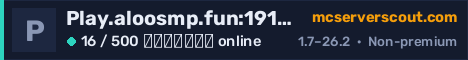 Banner του server Play.aloosmp.fun:19132