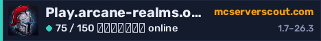 Banner του server Play.arcane-realms.org:50715