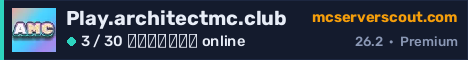 Banner του server Play.architectmc.club