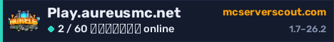 Banner του server Play.aureusmc.net