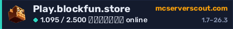 Banner του server Play.blockfun.store